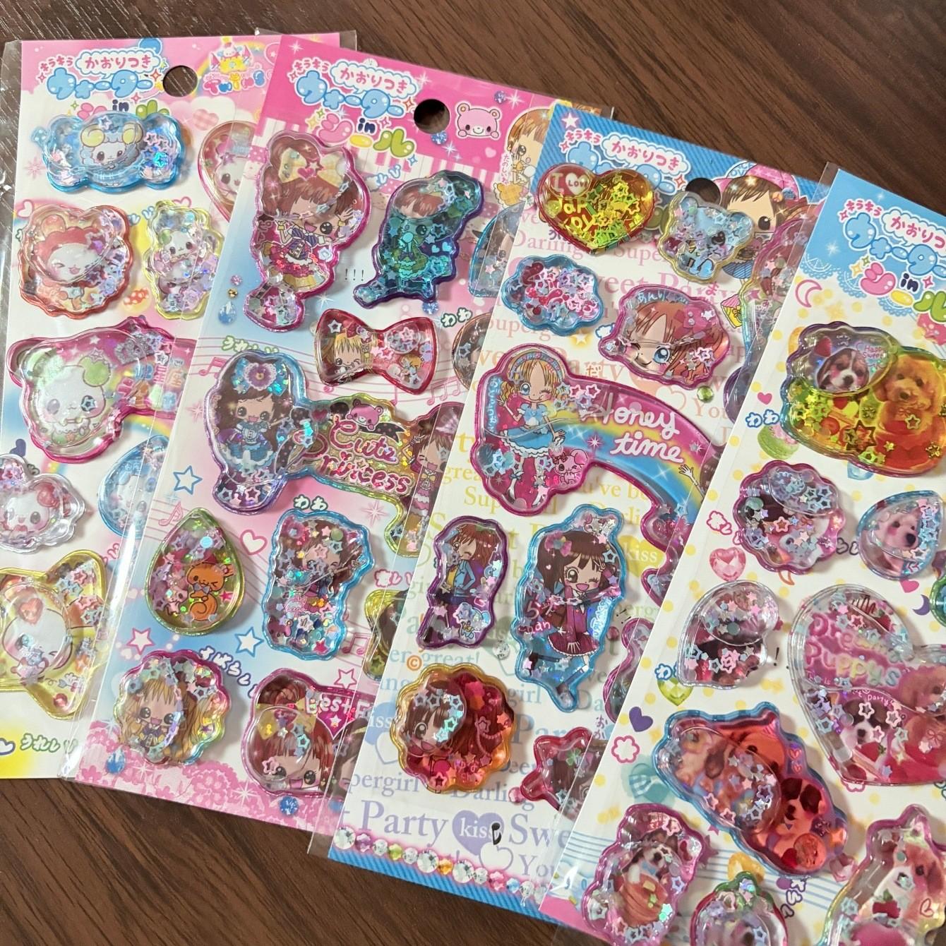 Cute Cartoon Bubble Sticker, Thick 3D Foam Decal, Girl & Bear Design, Phone Decoration, Notebook Planner DIY Decor, Adhesive Exchange