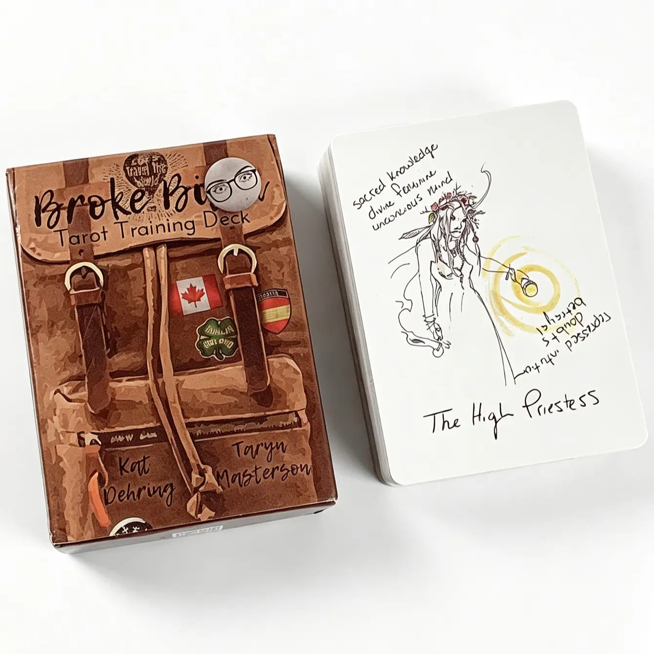 Tarot Card Deck Box, 78 Cards Training Set, Ideal for Beginners and Enthusiasts, Clear Meanings on Front, Perfect for Divination Practice