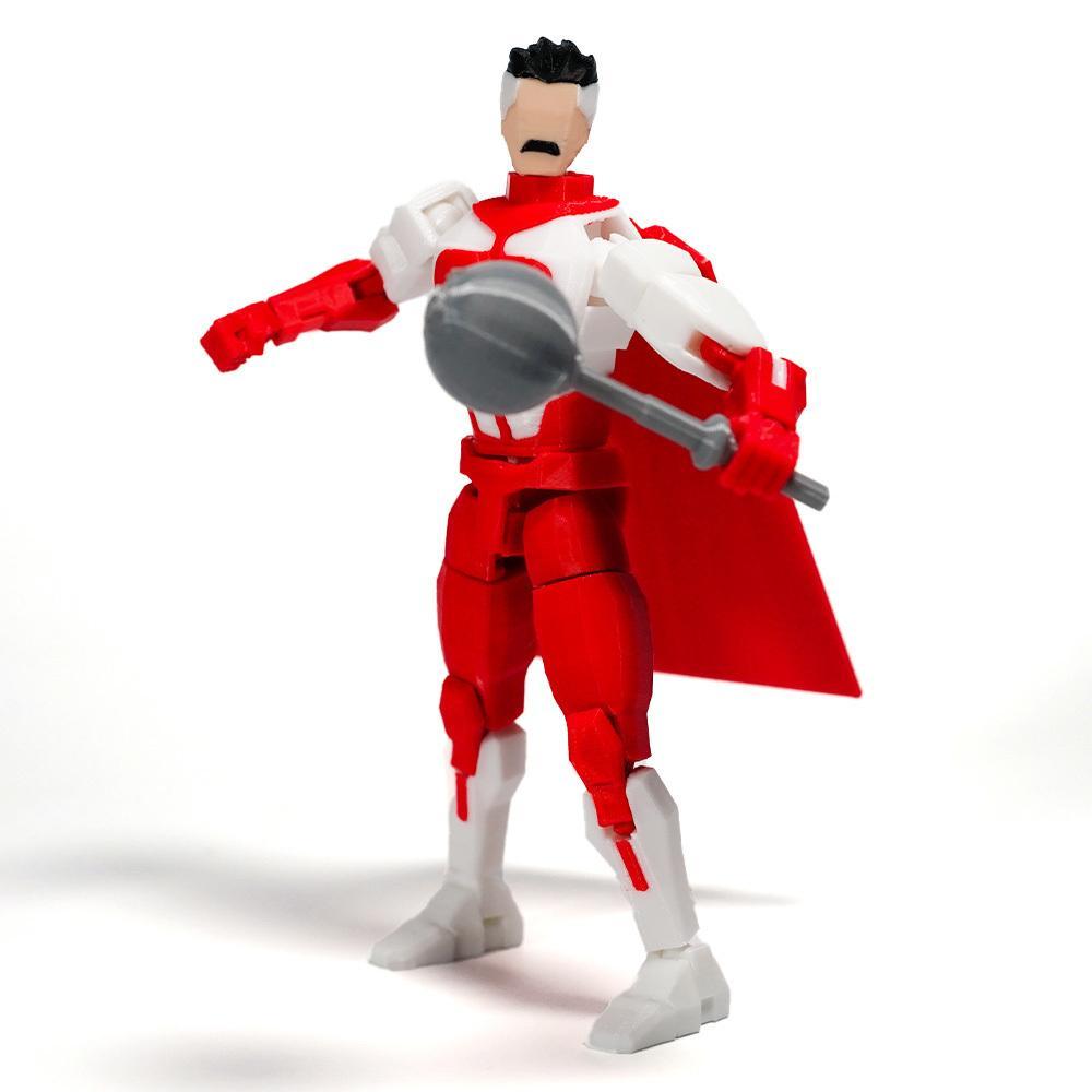 3D Printed Invincible Omni Man Superhero Toys, Multi-Jointed Plastic Anime Figures, DIY Model Kits for Children’s Gifts & Ornaments