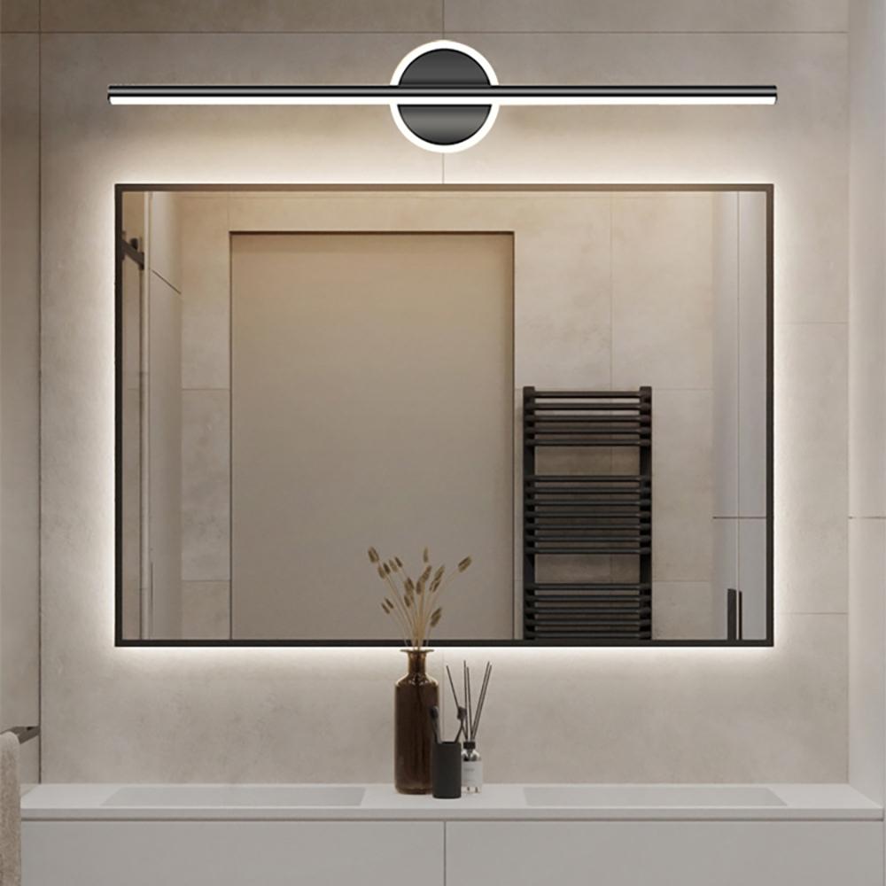 Modern mirror headlight 60cm black/gold mirror light LED aluminum warm light simple wall light with strong wiring, Modern mood lighting, suitable for living room, bedroom, dining room, modern office dressing table wall light