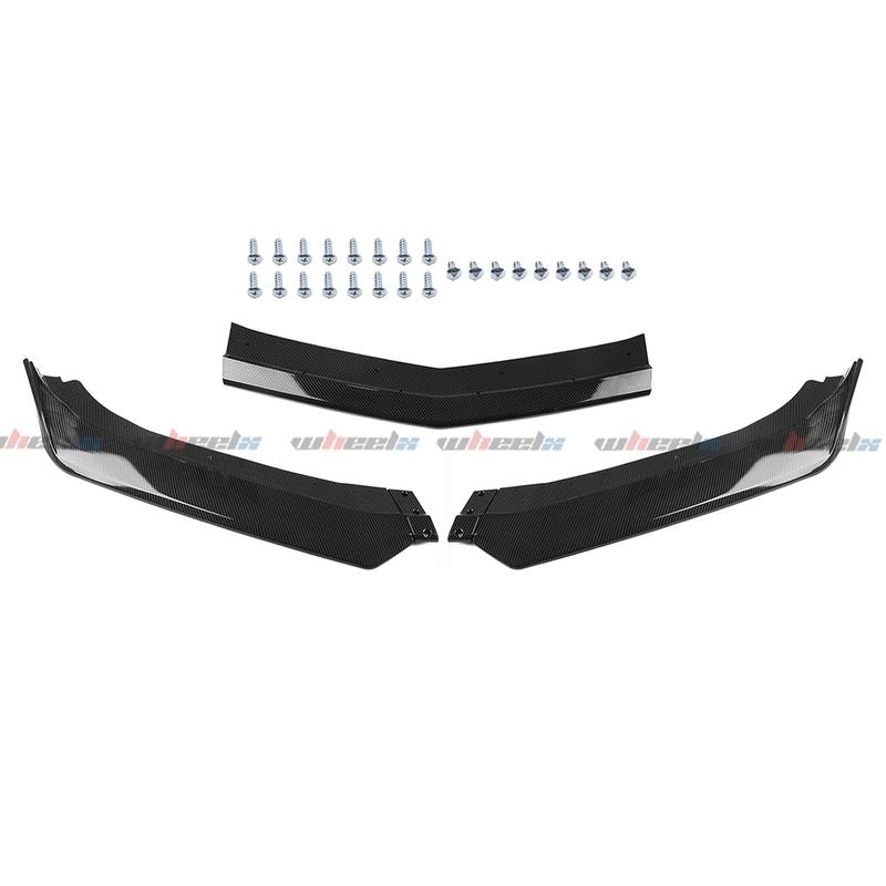 Perfect Valentine Present | For 2016-2024 Chevy Camaro SS & 2019-2024 Camaro LS/LT/RS - Gloss Black Carbon Fiber Front Bumper Lip Spoiler (Not for ZL1) Automotive#ValentineDayGifts #GiftForHim