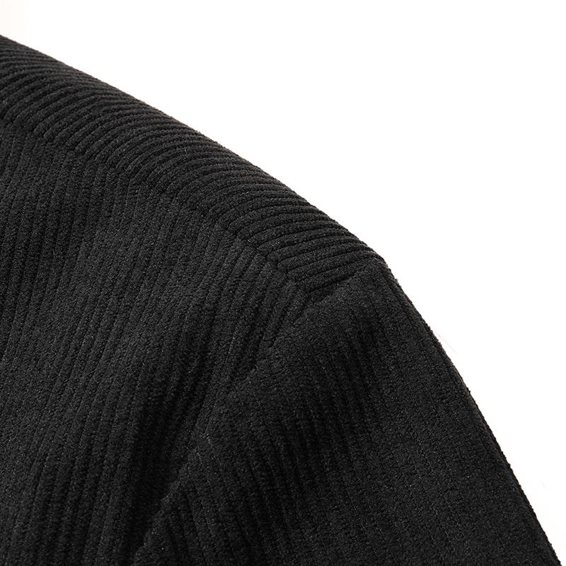Men's Classic Vintage Corduroy Button-Front Trucker Coat - Menswear, Lapel Collar, Functional Patch Pockets, Relaxed Fit, Soft Fabric Lightweight Shacket for Casual Layering, Street Fashion