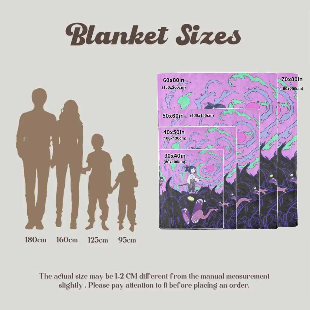 Adventure Time Sasuke Flannel Blanket Dark Fantasy Demon Art Print Soft Cozy Warm Lightweight Decorative Throw Blanket for Bedroom Living Room Sofa Couch Office Home Decor Gift Birthday Christmas Anime Fans