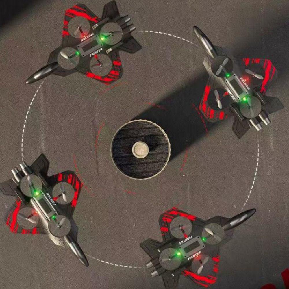 EPP Foam Remote Control Foam Fighter RC Drones Gravity Sensing Four Motor Helicopter Toy Durable with Light RC Hobby Jet Plane