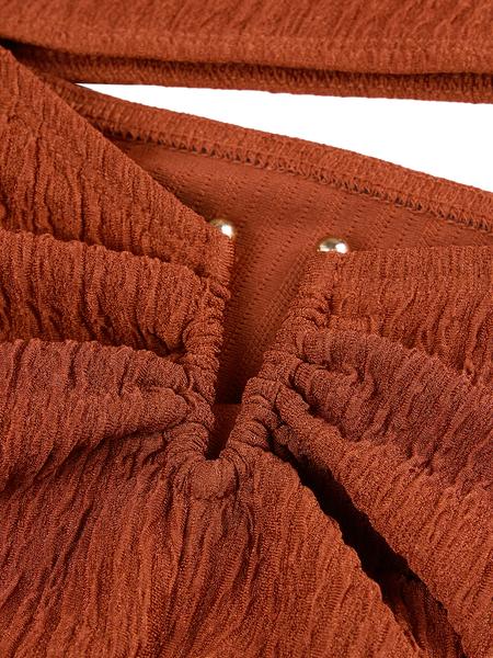 Aliling Women's Solid One Shoulder Bodycon Dress, Casual Fashion Short Dress for Party Club Dating Wear, Ladies Summer Clothes