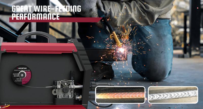 ARCCAPTAIN Flux Core Welding Wire .030'' .035'' E71T-GS Mig Welding Wire 2-Pound Spool Gasless Mild Carbon Steel Compatible With Lincoln Miller Forney Harbor Welder Mild Steel Gasless Mig Wire