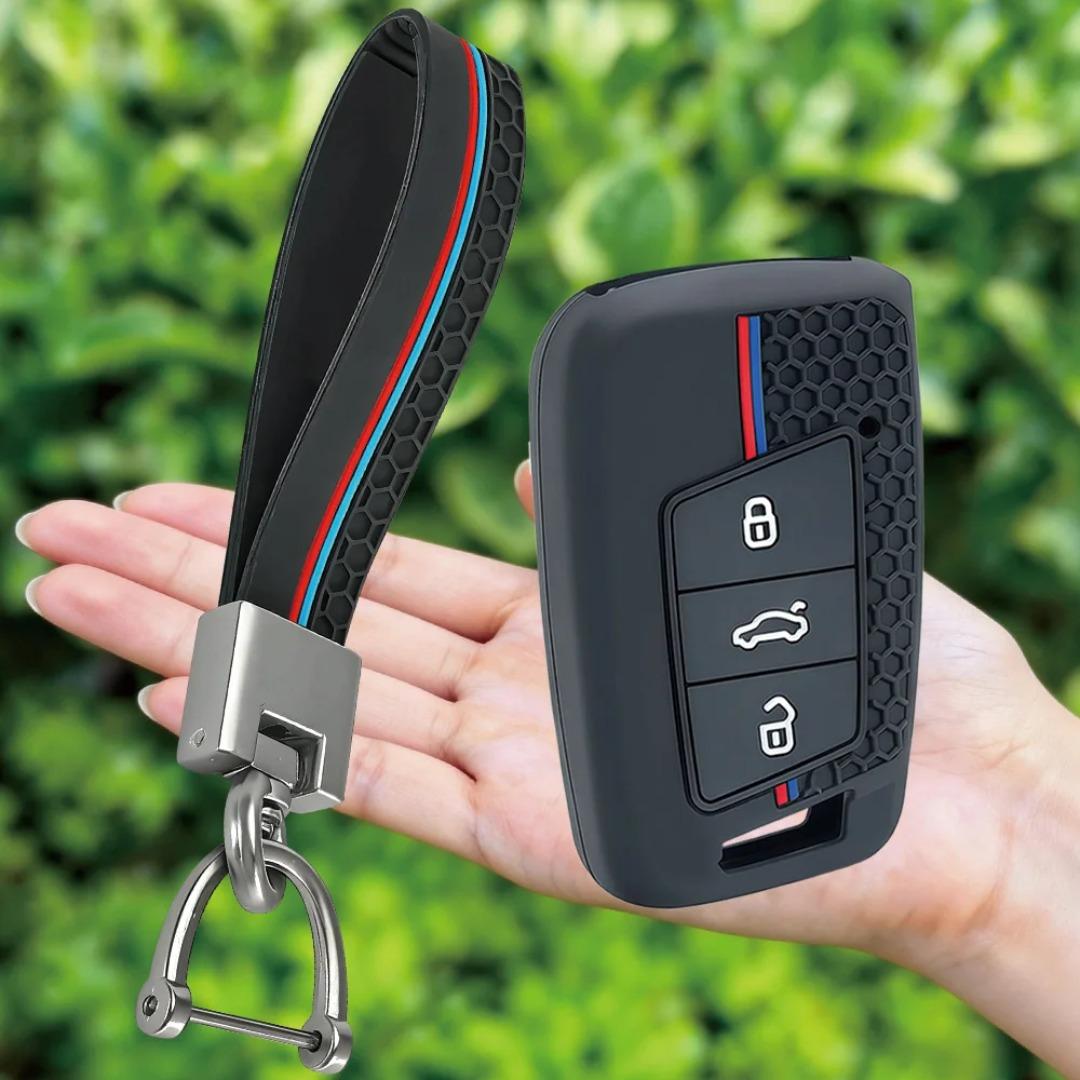 New Style Silicone Remote Car Key Case Cover For VW PASSAT B8 Skoda Kodiaq Superb A7 Car Keyless Fob Shell Holder Protector