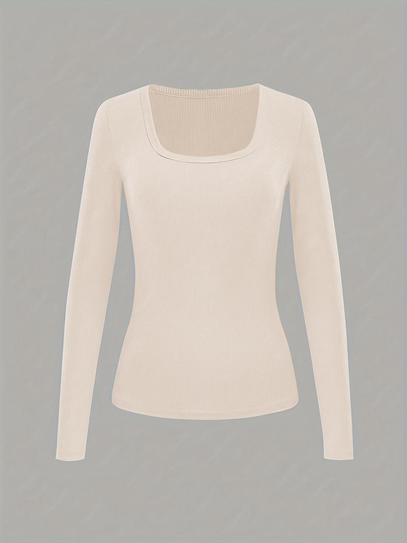 Women's Plaid Slim-Fitting Long Sleeve T-Shirt Set, Casual Basic Homewear Top, Spring & Fall Fashion, Daily Wear, 3 Pieces