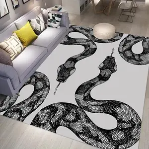 Snake Pattern Living Room Carpet Realistic Vision Non-Slip Area Rug Bedroom Bedside Children's Play Floor Mat Home Decor Gift