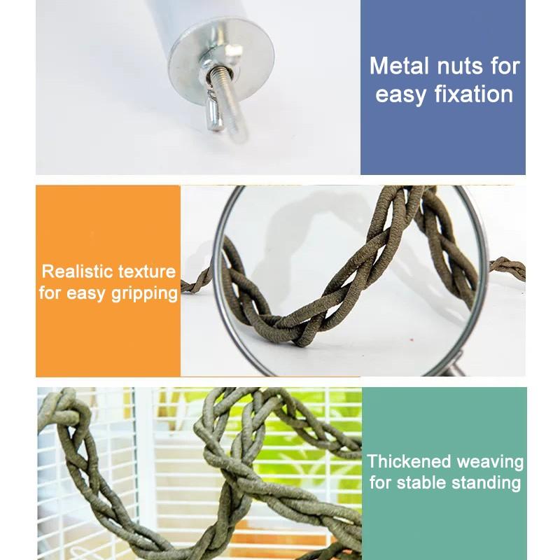 Parrot Climbing Rope Stand Pole Toy, Bendable Bird Toy for Cage Accessories, Parakeet Budgie Cockatoo Chew Toy, Avian Pet Supplies