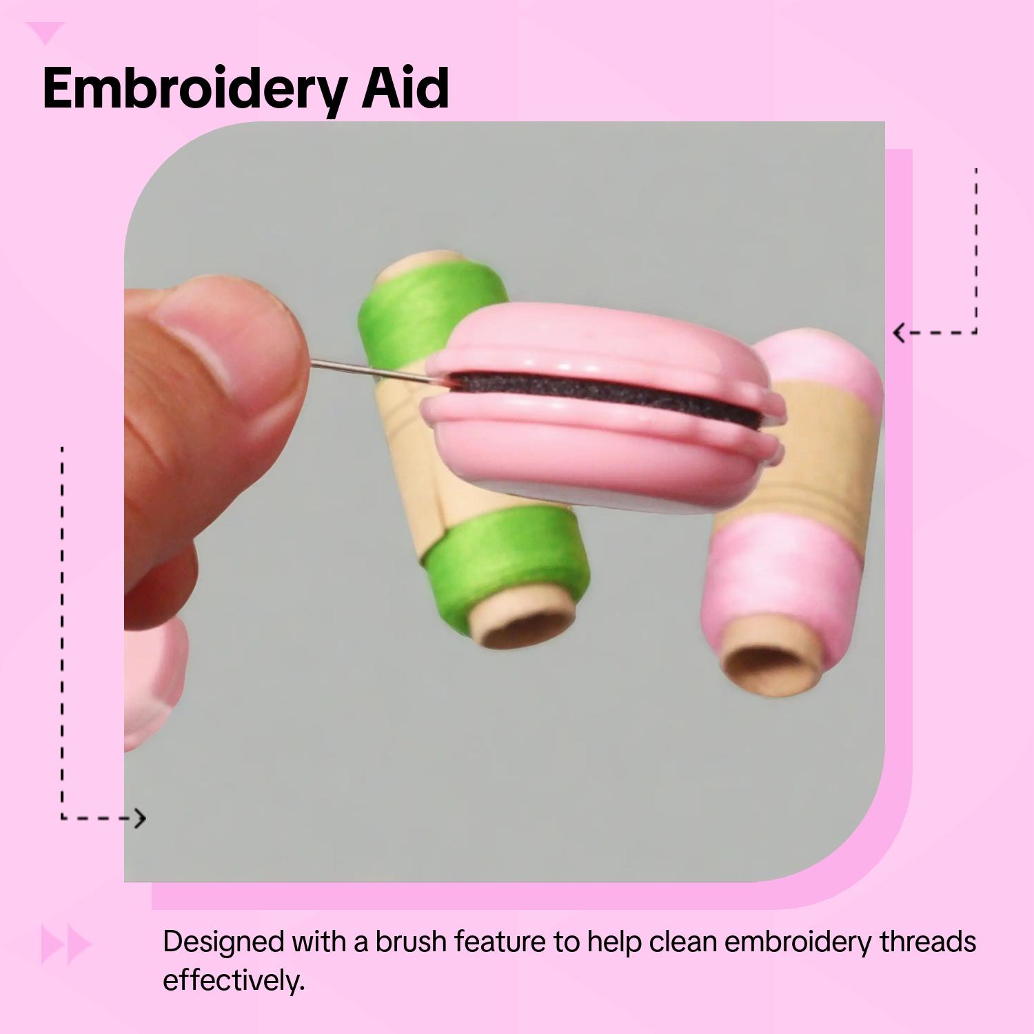 Macaron Color Needle Picker, Needle Grinder Tool, Fabric Embroidery Brush, DIY Sewing Tools, Pearl Needle Magnetic Box