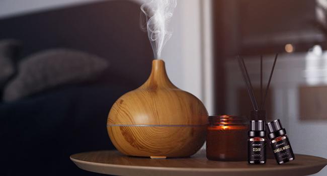 Gentlemen's Essential Oils Set - 6x10ML Mens Fragrance Oil for Candle Making, Diffuser - Sandalwood, Cedar, Leather, Bay Rum, Cologne Aromatherapy Oils for Men