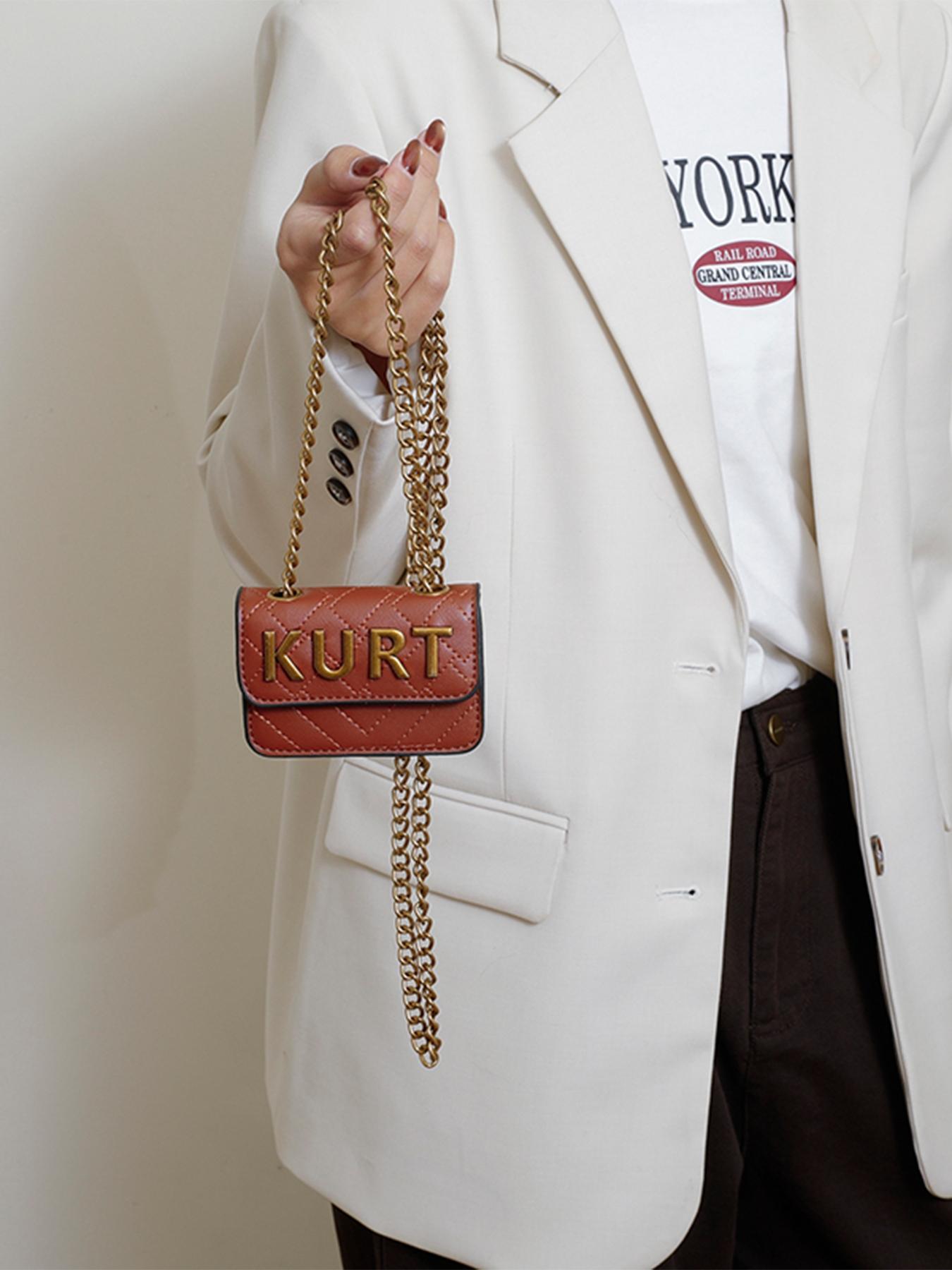 Mini Crossbody Chain Bag with Magnetic Letter Pouch, Elegant Chain Shoulder Strap, Multiple Colors Available, Fashion Casual Style, All Seasons Use, Fashionable Crossbody Bag