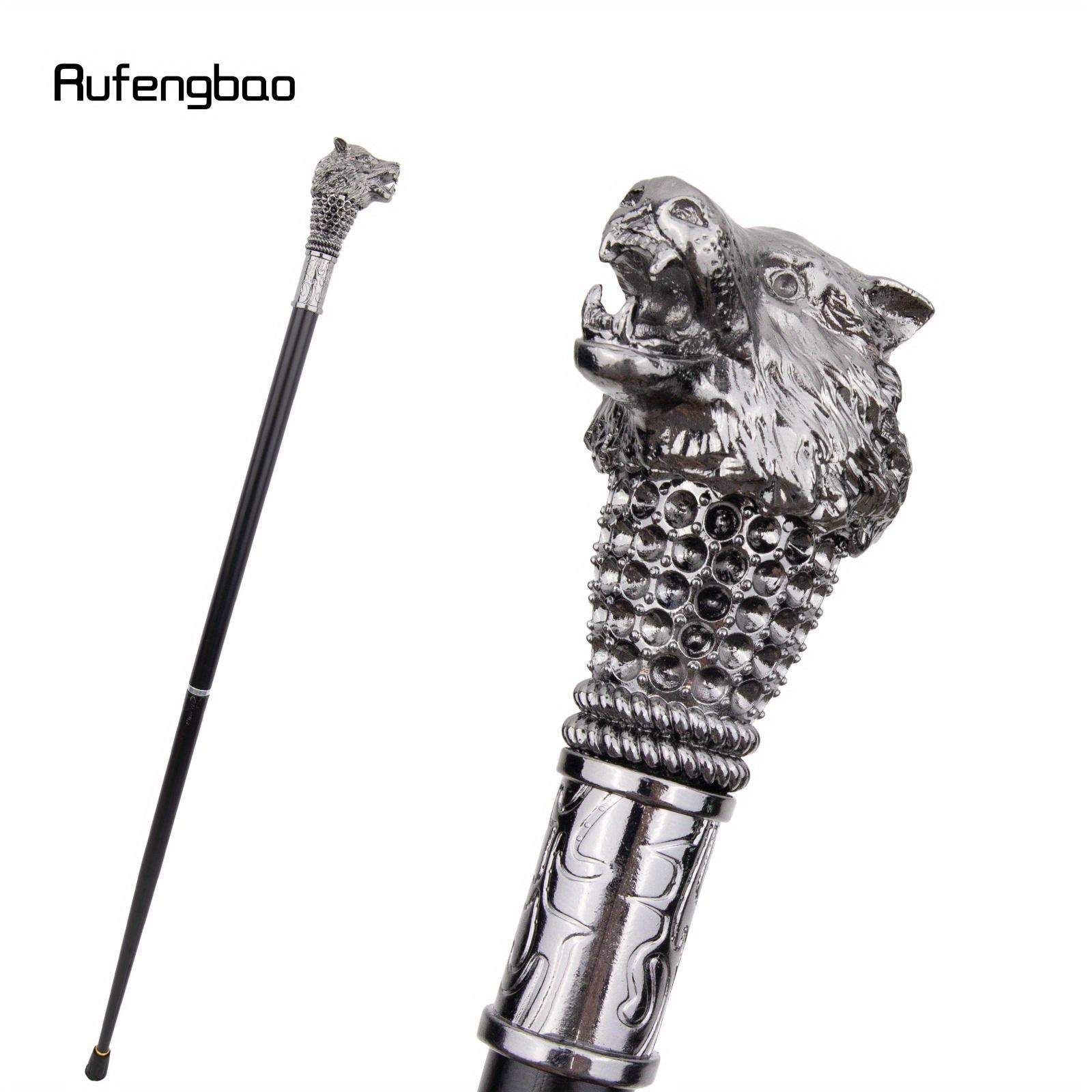 Silver Wolf Fashion Stick Decorative Stick Cospaly Vintage Party Fashionable Cane Crosier 91cm