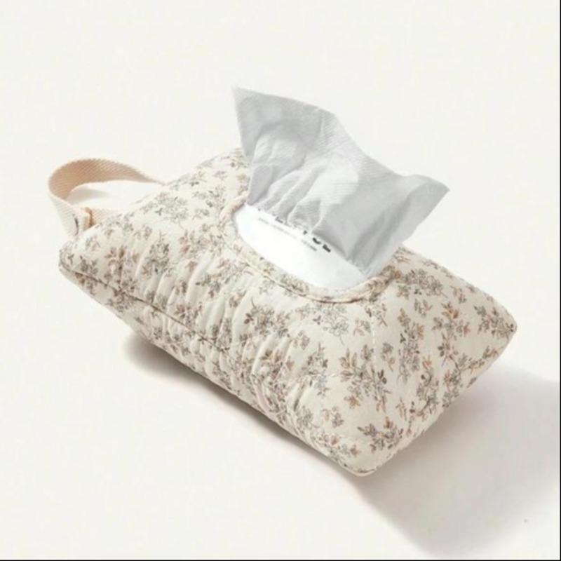 Floral Hanging Wet Wipe Bag with Handle, Portable & Convenient for Baby Stroller, Daily Use, Travel, Makeup, Outdoor Storage