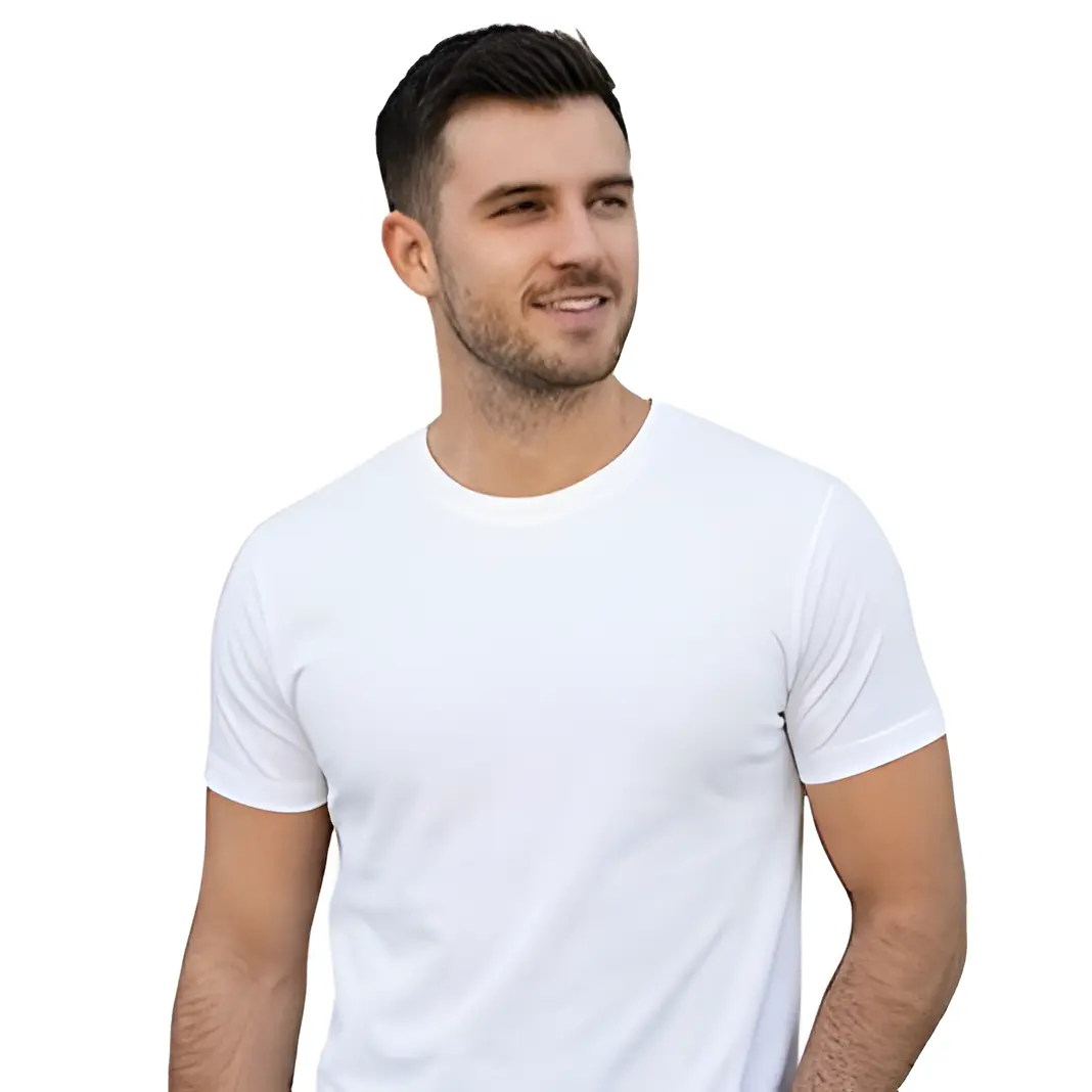 Premium Plain Crew Neck T-Shirt |   Soft Cotton Basic Blank Tee Men Casual Solid Short Sleeve Top, Shortsleeve, Tshirt, Multi-Size