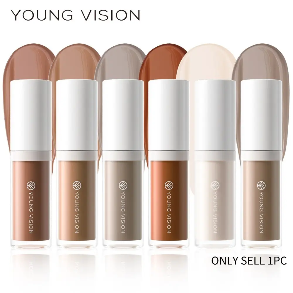 YOUNG VISION Liquid Foundation Brush Head, Easy Application, Natural Finish, Ideal for Beginners, Sculpted Features, Daily Makeup