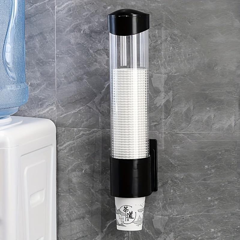 1pc Wall Mounted Disposable Paper Cups Holder, Dispenser Automatic Cup Storage Rack, Cups Holder For Water Dispenser, Cups Container, Kitchen Supplies