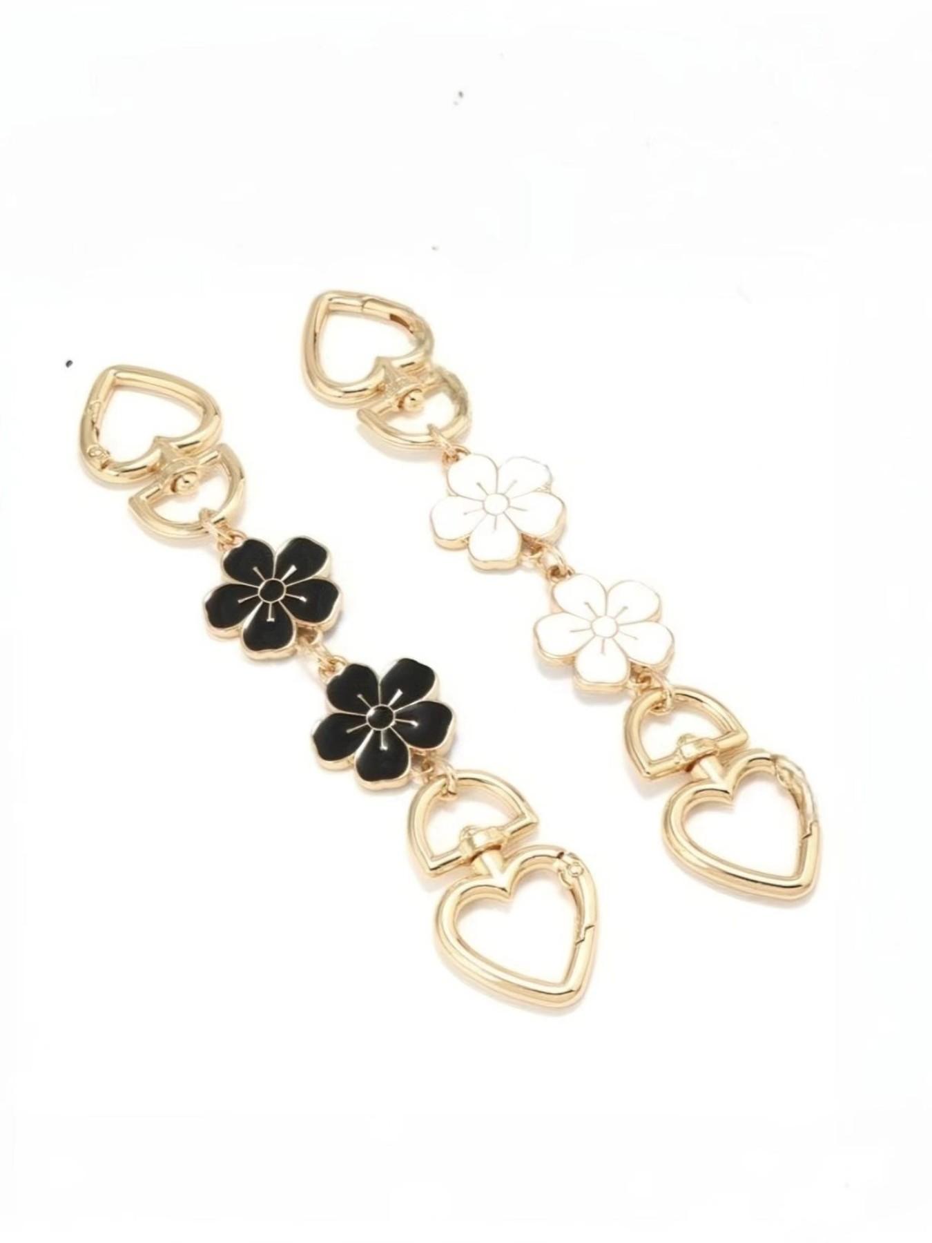 Cherry Blossom Pattern Bag Extension Chain, Shoulder Bag Chain, Replacement Shoulder Strap. Cherry Blossom-shaped Clasp Bag Extension Chain, Bag Shoulder Strap Accessories, Bag Extension Chain, used for making pendants and accessories for handbags and wal