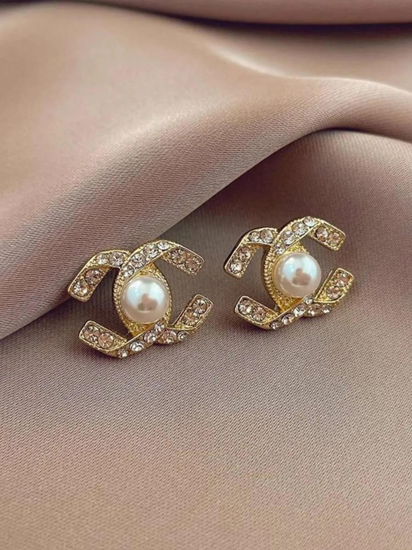 Elegant Pearl Stud Earrings for Women, Fashionable Cross Design, Perfect for Daily Wear, Dates & Events, Versatile Accessory, High Quality Earrings