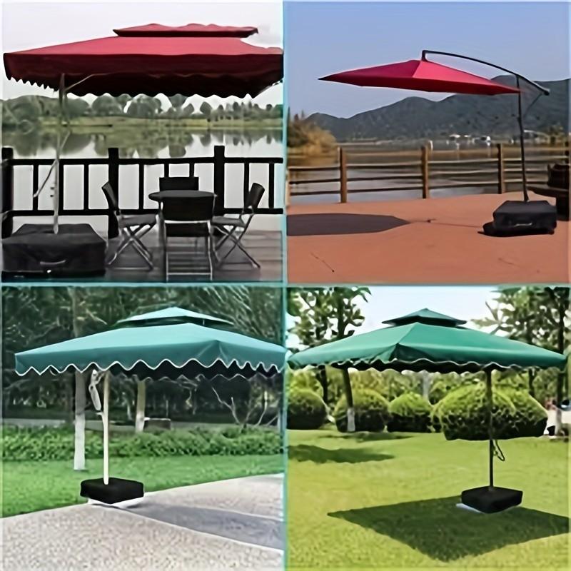 Waterproof Square Umbrella Base Weight Bag, Side Slot Opening Design, Ideal for Outdoor Patio Umbrellas, Durable Sandbag Accessory