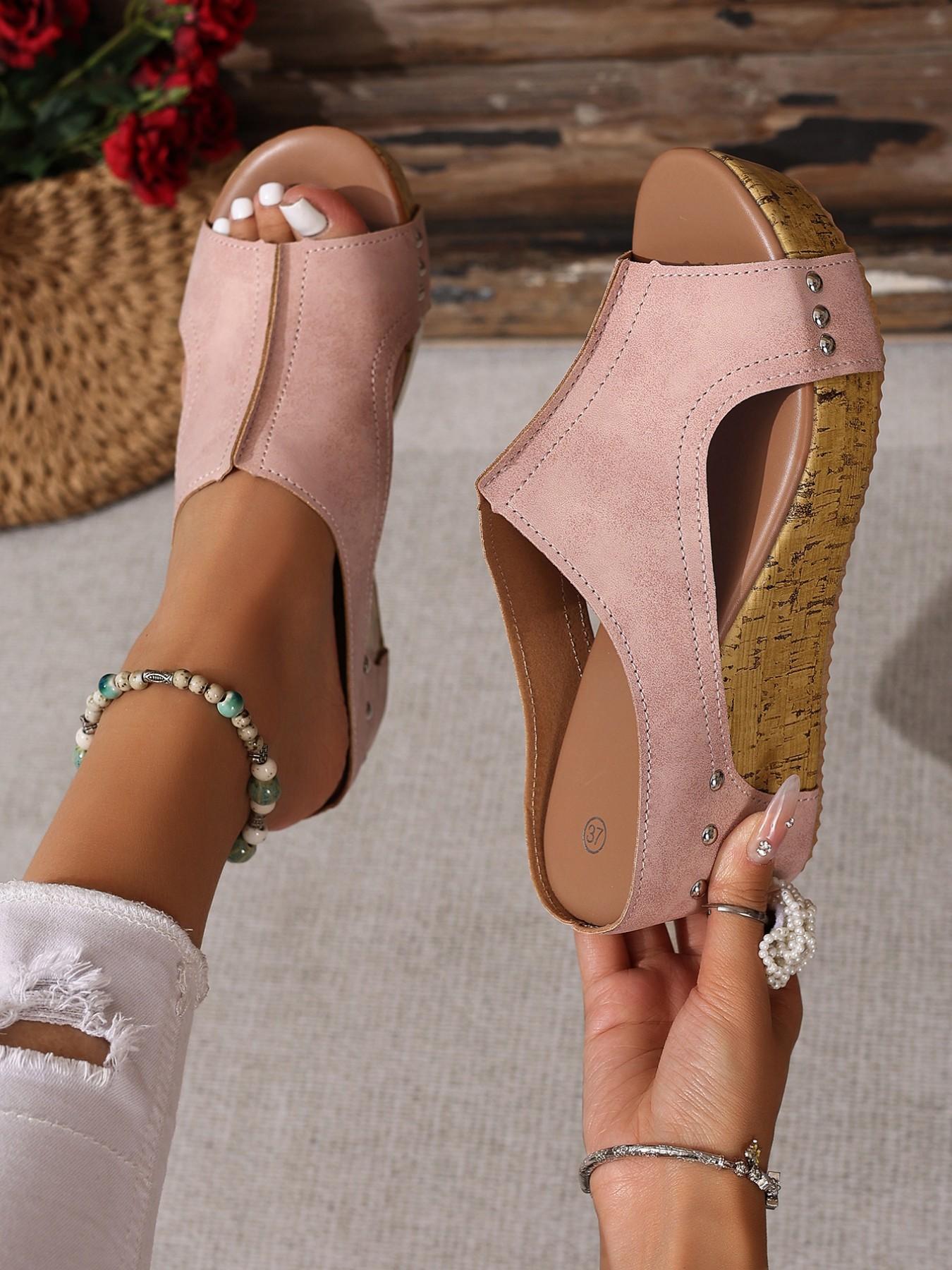 Women's Fashionable  Platform Sandals, Casual Comfortable Wedge Sandals for Summer, Female All-match Shoes for Daily Wear