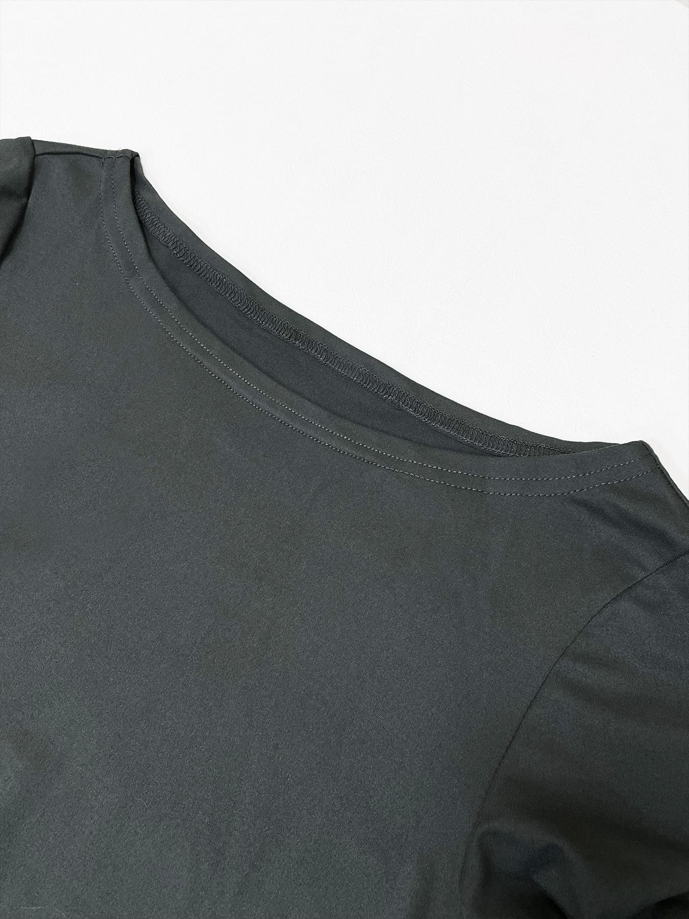 Women's Casual Long Sleeve Top & Wide Leg Pants Sporty Set, Comfortable Two-Piece Ensemble for Daily Wear, Sports Clothing Set, Athleisure Wear Set