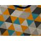 Geometric Triangle Patchwork Colorblock Sweater, Casual Short Sleeve Knit Top, Comfortable Warm Women's Clothing for Fall Winter