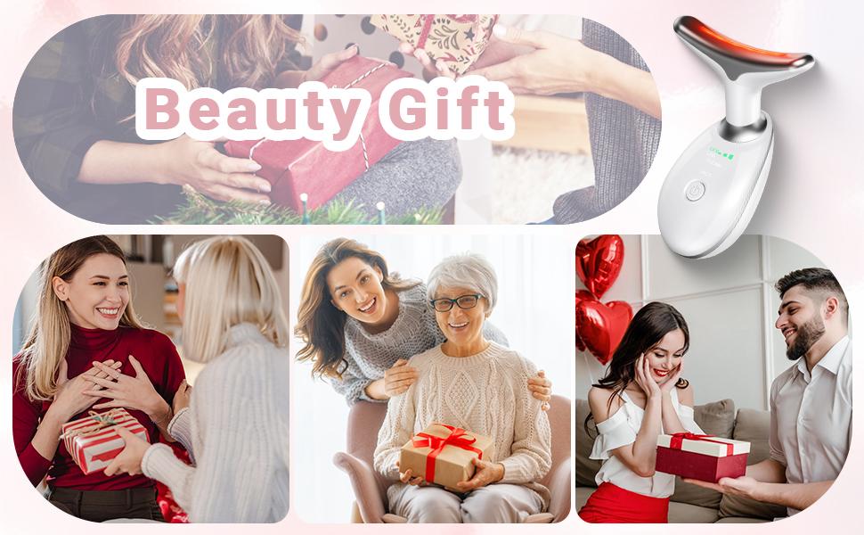 7 Color Facial Massager Tool with 7 LED Lights High-frequency Vibration Adjustable Power Levels for Neck Facial and Leg Soothing Blackhead Removal Christmas Gift