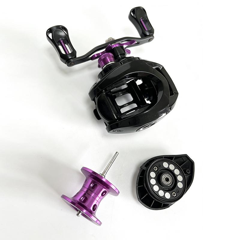 Carbon Fiber Handle Baitcasting Reel with Bite Alarm, Dual Brake System, 7.2:1 High Speed 5KG Max Drag Fishing Reel for Saltwater Freshwater