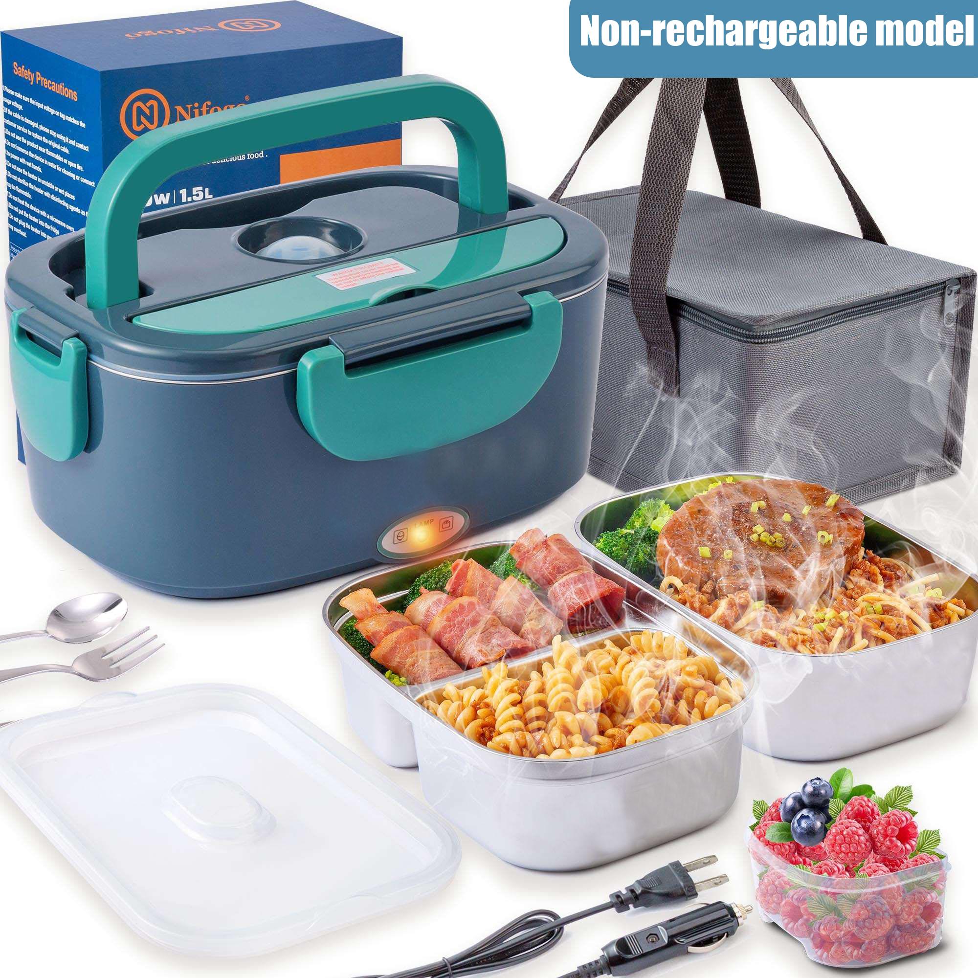 Black Friday Electric Lunch Box,Portable Food Warmer for Cars,Trucks,Home Work Adult Food Warmer,Leak Proof,80W Fast Heating,110V/12V/24V