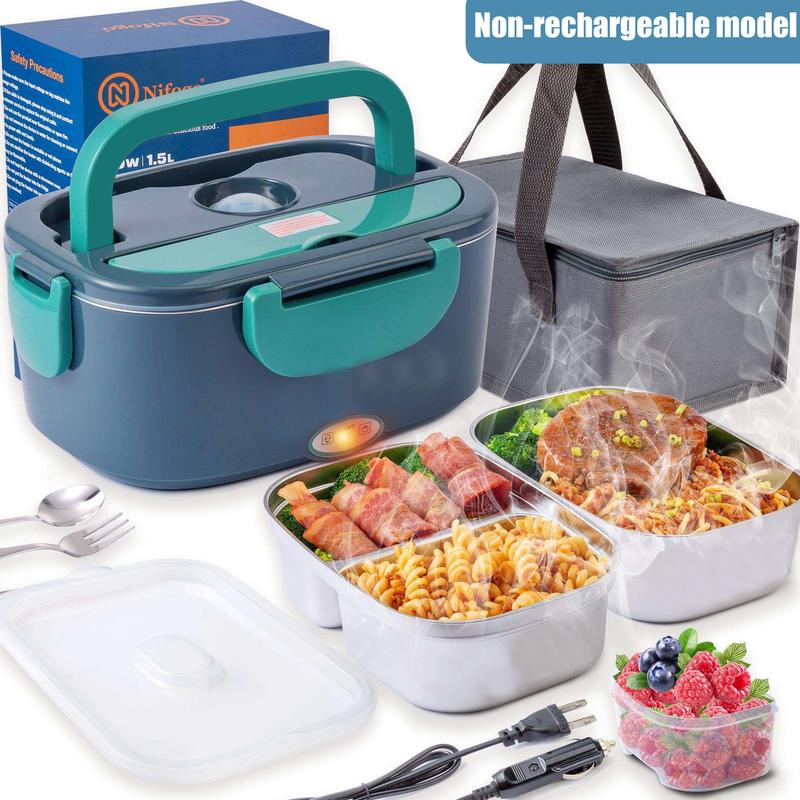 Black Friday Electric Lunch Box,Portable Food Warmer for Cars,Trucks,Home Work Adult Food Warmer,Leak Proof,80W Fast Heating,110V/12V/24V