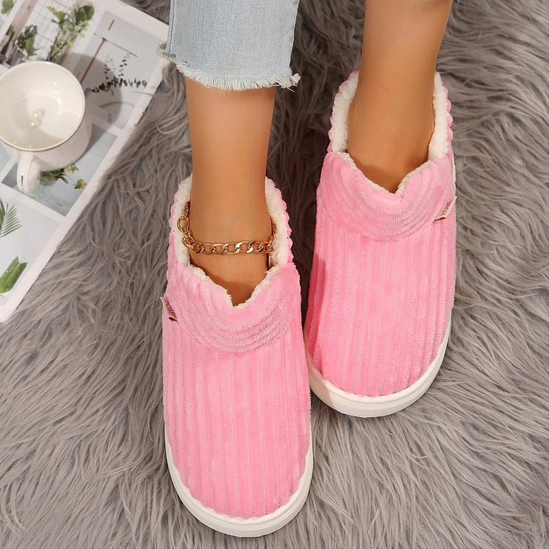Women Ankle Bootie Slipper Plush Warm Indoor Outdoor Shoes Comfy Fleece Lined Memory Foam Slipper with Anti-Slip Sole Springfresh