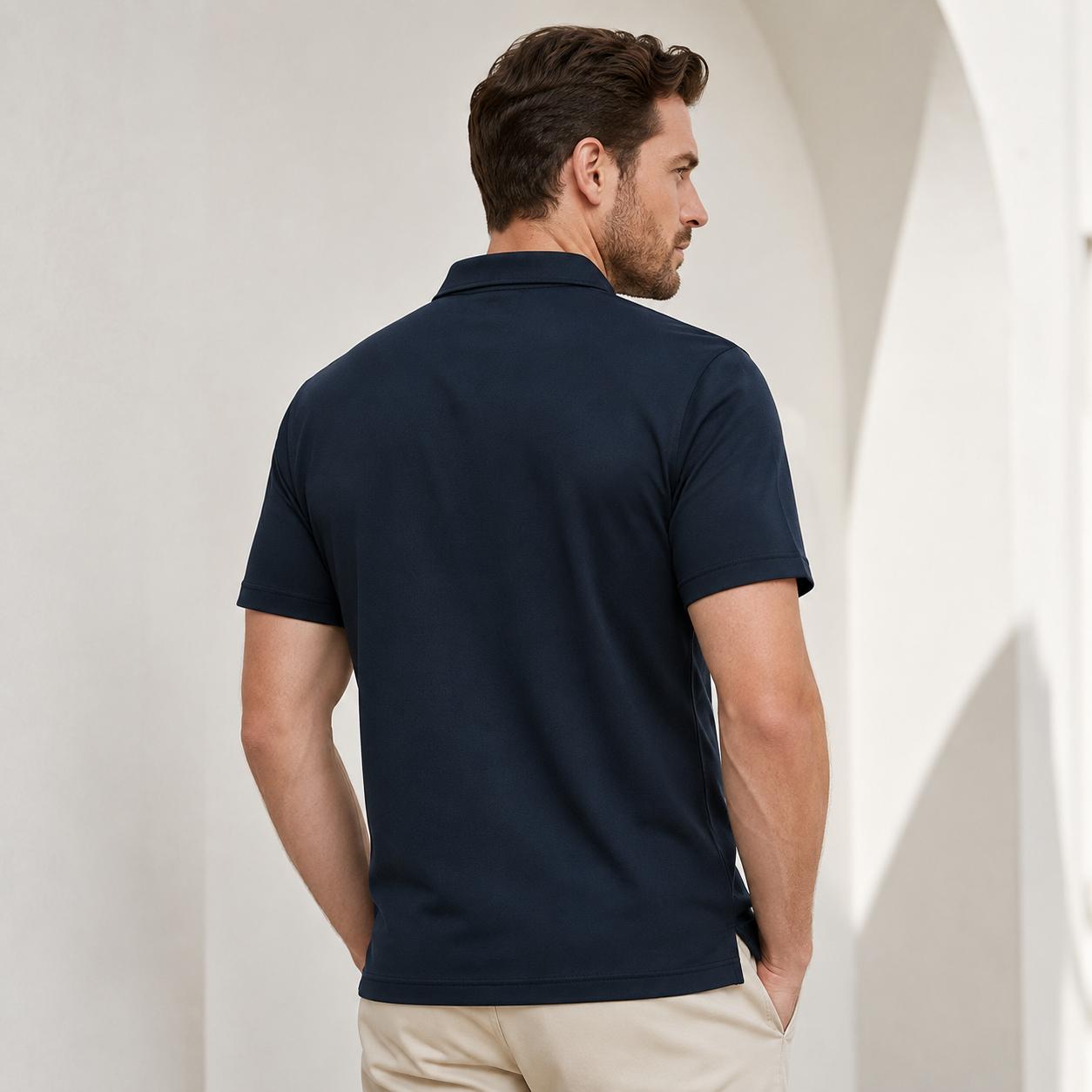 Men's 3-Pack Polo Shirts - Soft Breathable Cotton, Short Sleeve Casual Fit, Plain Solid Classic Collared Tops for Work, Golf, Everyday Wear, Menswear, Shortsleeve, Business Casual Tops,clothes for back to school,first day of school outfits
