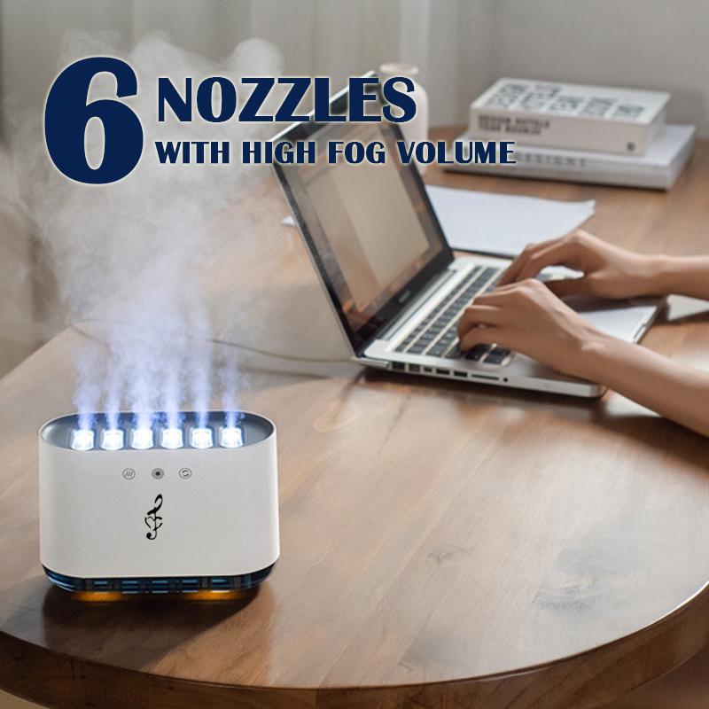 Smart Sound-Controlled Aroma Diffuser And USB Music Rhythm Humidifier, Aromatherapy Diffusers – 7-Color Adjustable Ambient Light, Multi-Mode Mist Aromatherapy Lamp For Home, Bedroom, And Office, USB Powered Humidifier
