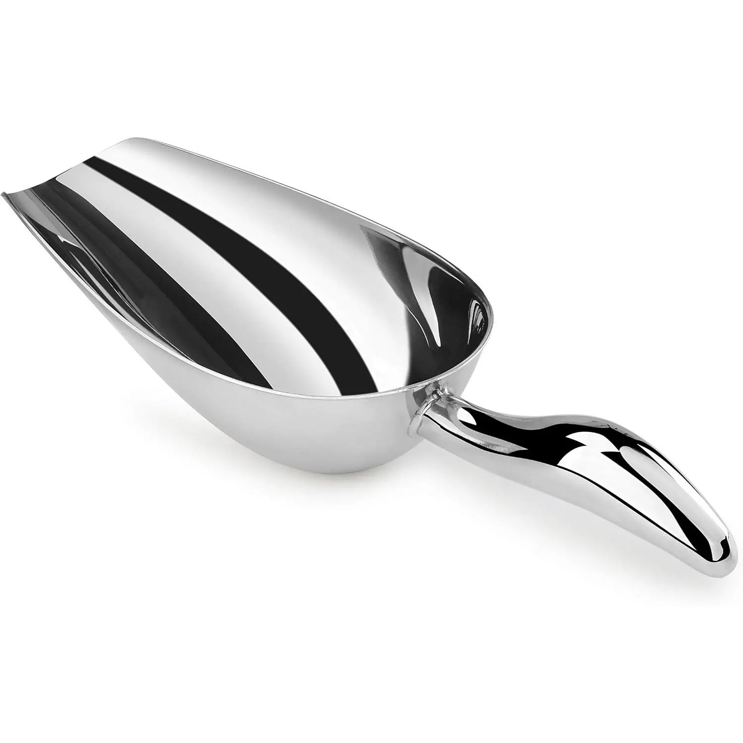 Restaurant Grade Stainless Steel Bar Ice Flour Utility Scoop, 6-Ounce