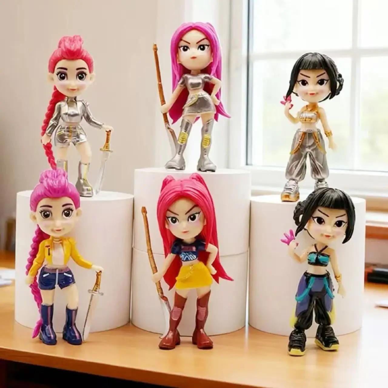 NEW Kpop Devil Hunter Rumi Zoe Mira Anime Polyvinyl Chloride Character Collection Desktop Trinkets Childrens New Year Gift