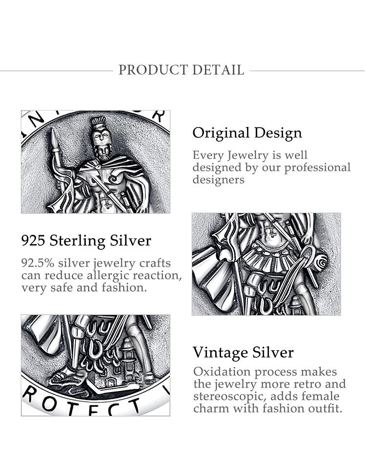 925 Sterling Silver Saint Florian Necklace, Reversible Firefighter Cross Pendant, Patron Saint Medal, Handmade Jewelry, First Responder Gift