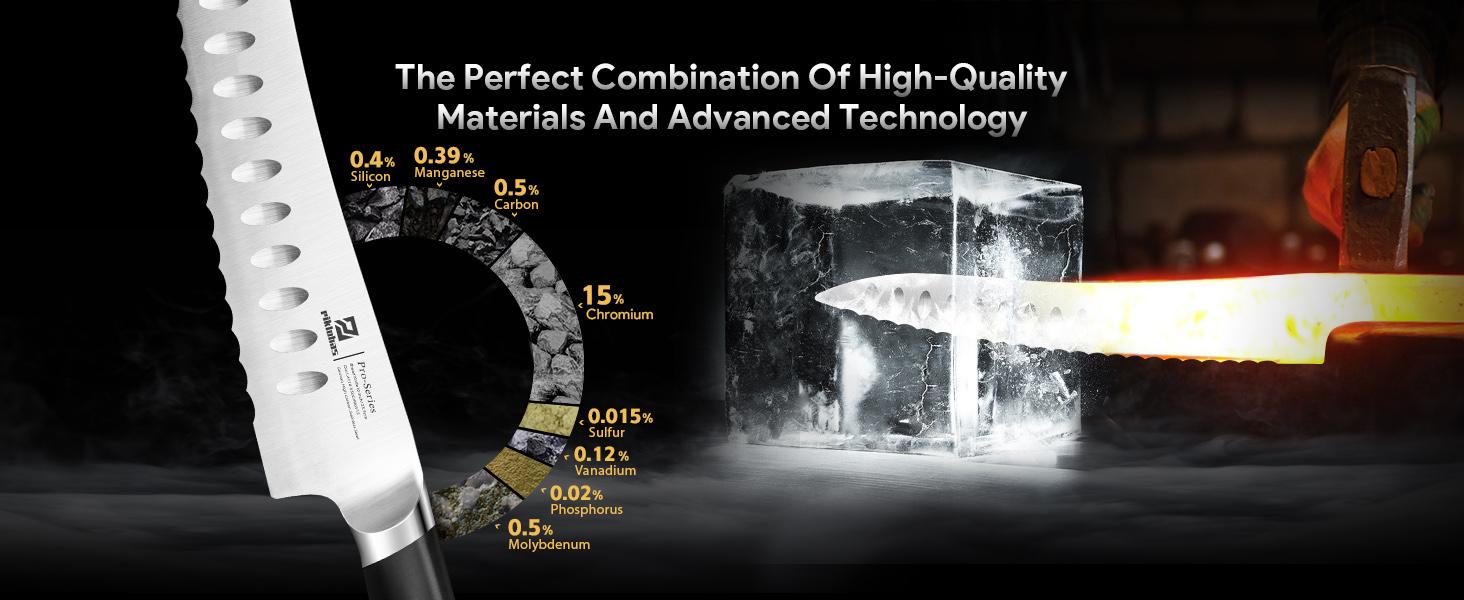 【TikTokShopJumpstart】Piklohas Resharpenable 8/10-inch Bread Knife, Multifunction Serrated Knife, German HC Stainless Steel Bread Cutting Knife with Innovative Wavy Edge for Efficient Slicing, Razor Sharp for Homemade Bread Valentines Day Gift