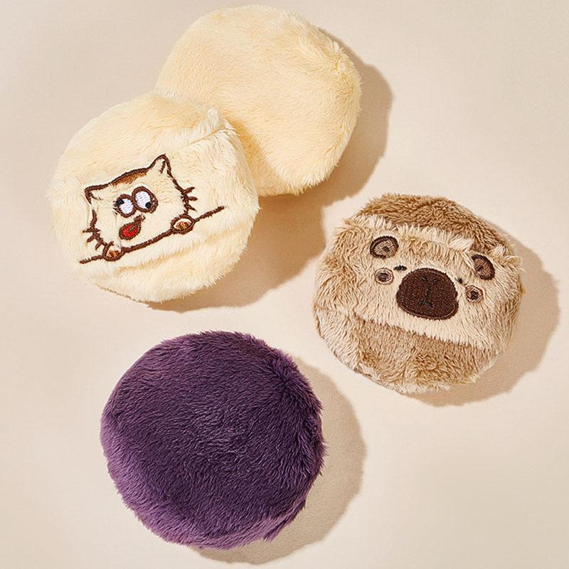 Cute and soft plush powder puff, soft and comfortable, thick flocking, skin-friendly, for loose powder setting