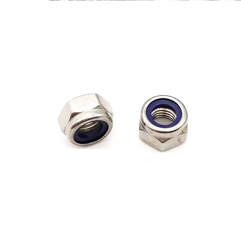144pcs Stainless Steel Anti-Loosen Nuts, Non-Slip Locking Nuts, Nylon Self-Locking Nuts, Durable Fasteners for Various Applications