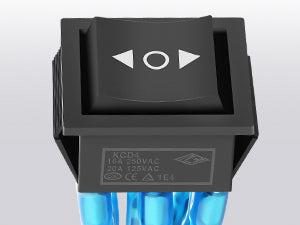 Nilight 6Pin Momentary Polarity Reverse Switch On Off On DPDT 3 Position 20A 12VDC 125VAC Motor Control Automatic Reset for Boat Automotive RV Jack Power Toggle w/Jumper Wire