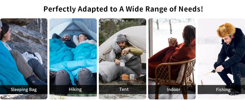 Naturehike Down Booties for Men and Women - Ultralight Winter Warm Socks, Camping Foot Warmer for Backpacking and Outdoor Adventures FathersDayGift