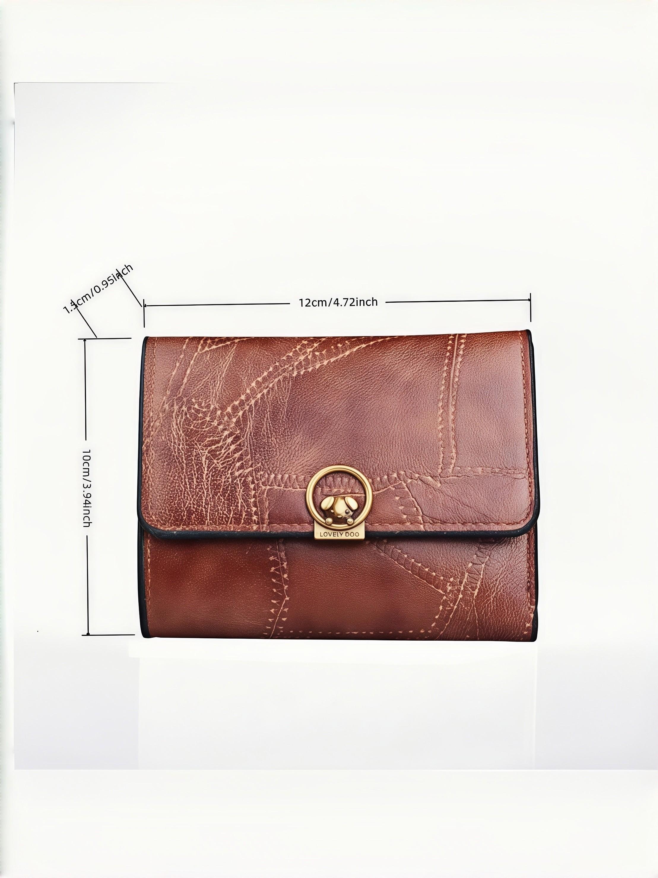 Vintage Wax Leather Short Wallet for Women, 2026 New Unique Design, Multi-Card Holder, Coin Purse, Fashionable Accessory