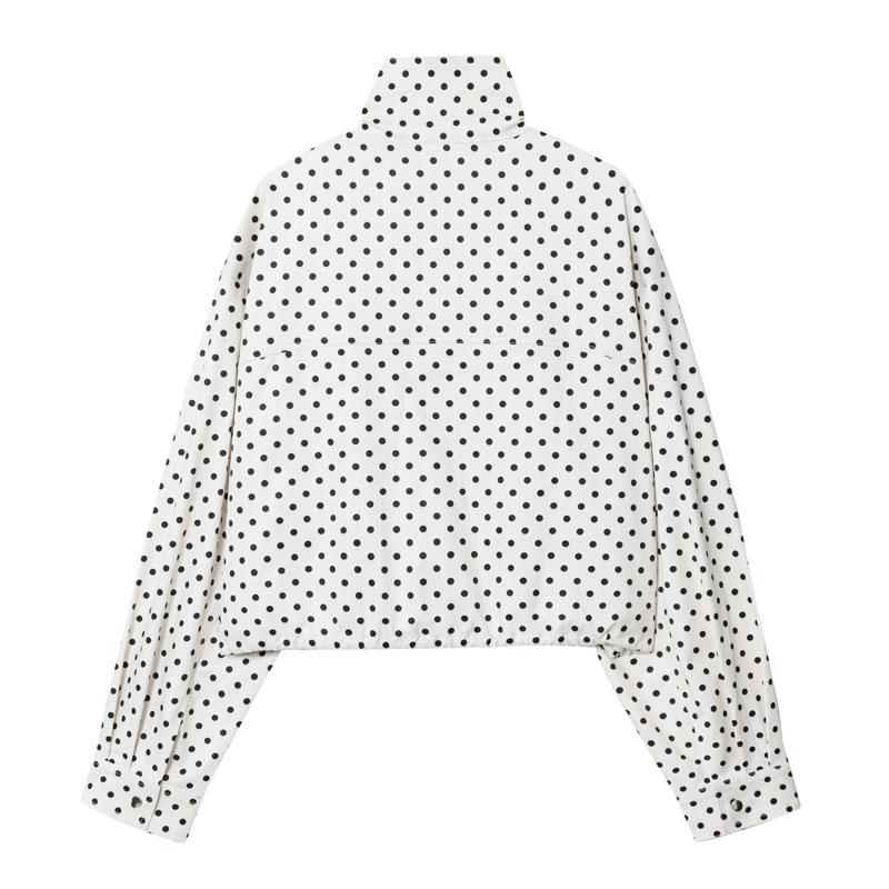 Summer Women's Polka Dot Blazer Jacket, Casual Comfy Jacket, Y2K Street Style Spot Design, Fashionable Long Sleeve Top for Casual & Vacation Wear