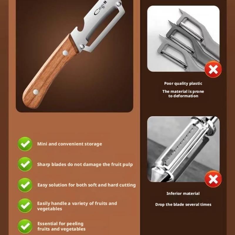 Fruit & Veggie Peeling Made Easy! Multi-Function Stainless Steel Tool 🚀 #HomeHacks
