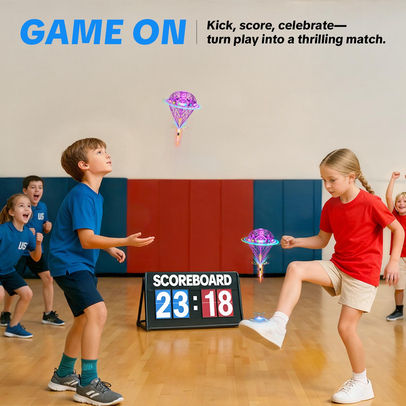 Flystars Flying Bouncing Ball Toys 2026, Cosmic Galaxy Hove Orb Ball Hand Controlled Leap Drone with LED Lights, 3D Flips Cool Spinner Outdoor Indoor Toy Gifts for 6+ Year Old Boys Girls Teens