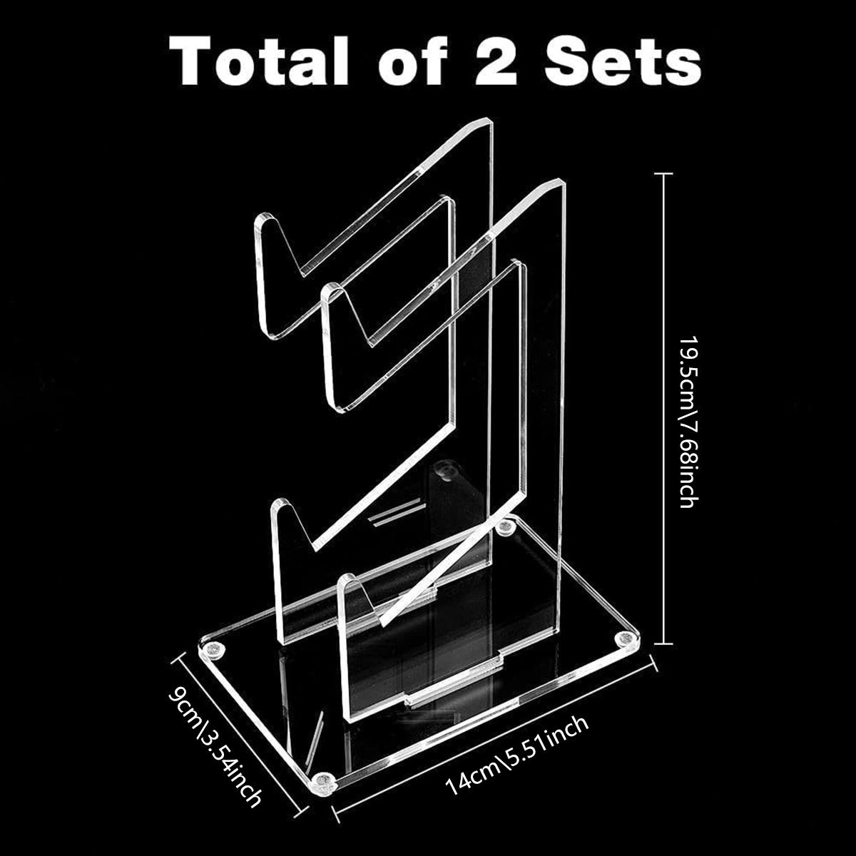 Universal Game Controller Transparent Acrylic Stand, Desktop Storage Dual Layer Display Rack for Xbox One Series S/x Ps4 Ps5 Switch Pro Controllers Game Console Accessories