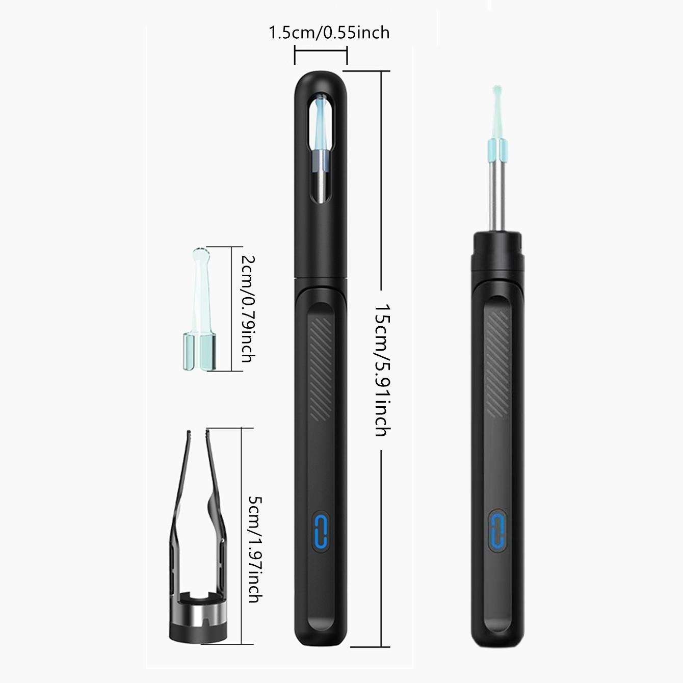 Ear cleaning tool | Visual ear pick, Ear Cleaner Camera, with 5 replaceable silicone soft tips, USB charging cable, a good gift