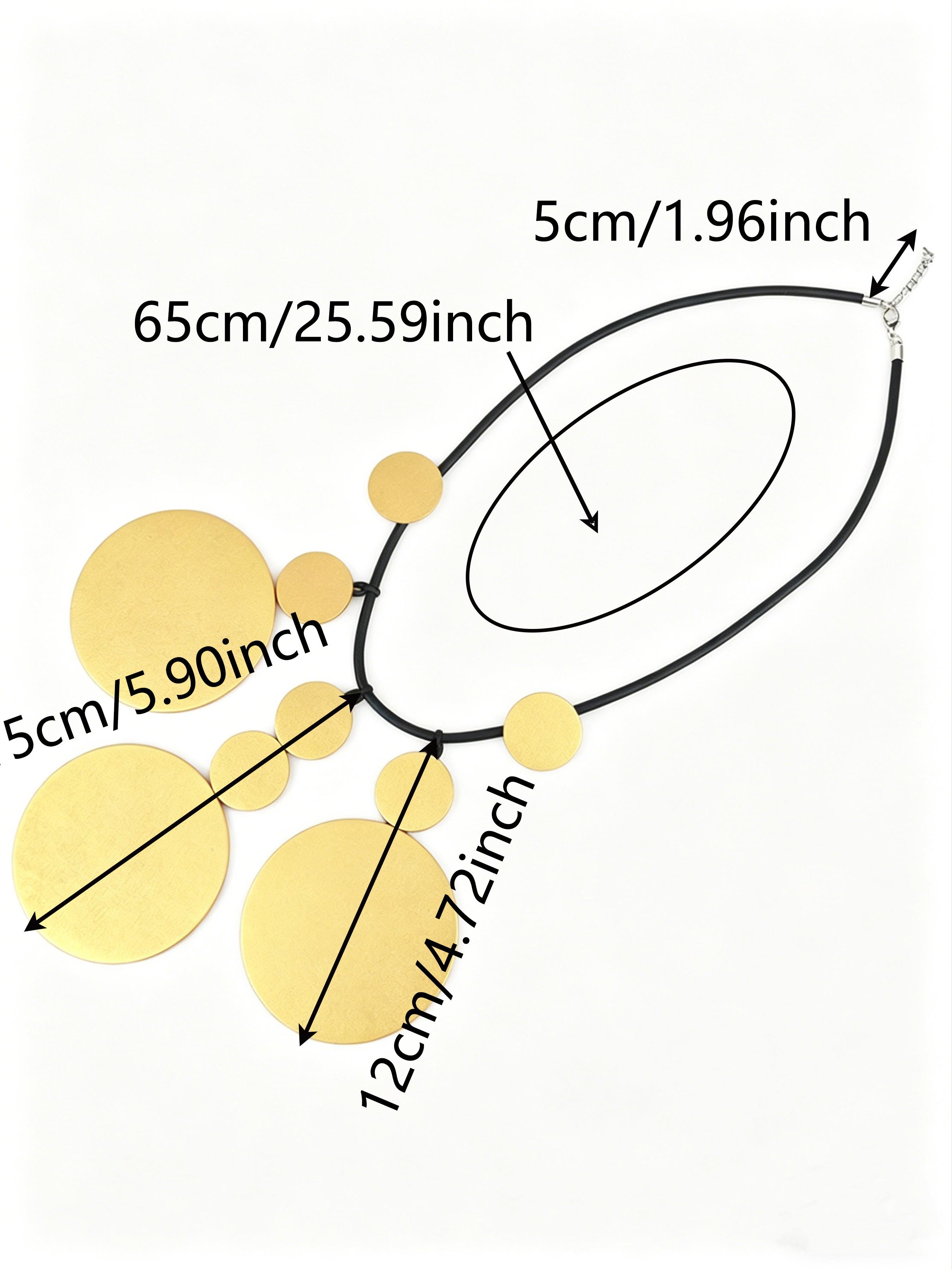 Elegant Round Pendant Necklace, Bold Fashion Jewelry for Women, Luxurious Party Accessory, Perfect for Dates and Events